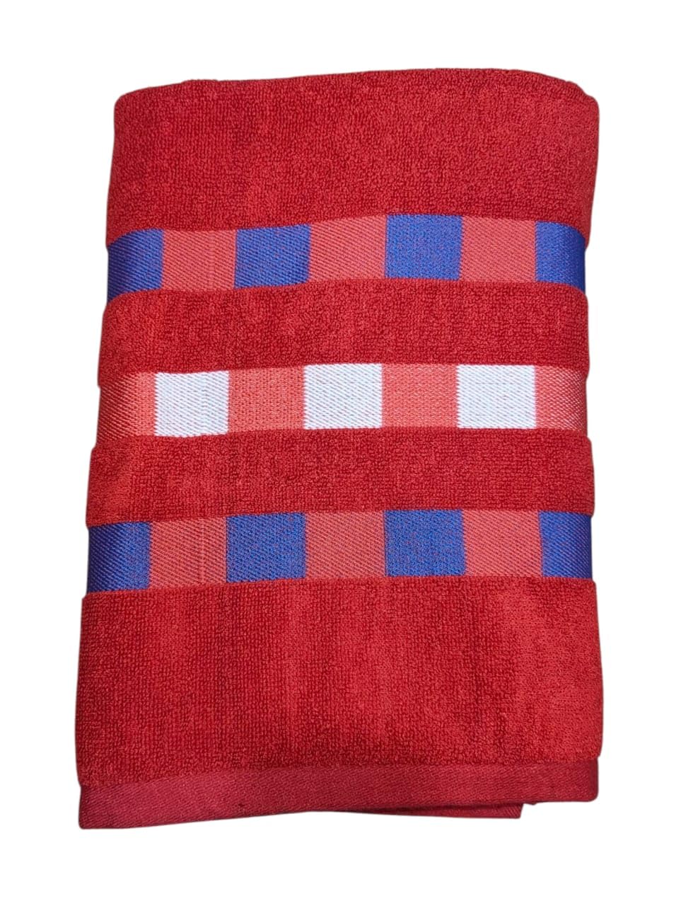 Cotton Bath Towel 450 Gsm | Absorbent Super Soft & Comfortable Quick Drying Towel (Red)