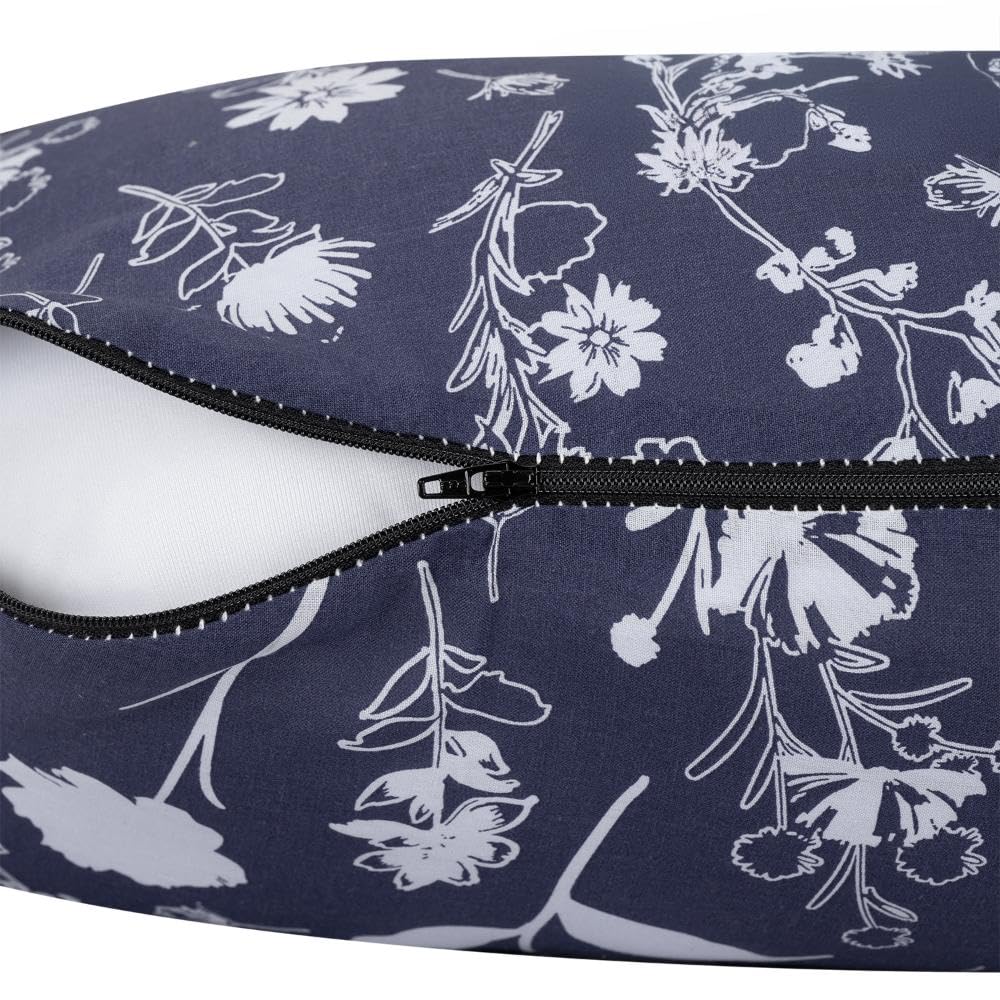 Pregnancy Pillow, G Shaped Pillow, Maternity Pillow For Sleeping - Dark Blue | 100% Cotton Pillow For Pregnant Mothers | With Breathable & No Heat Fabric | Full-Body Support For Better Sleep