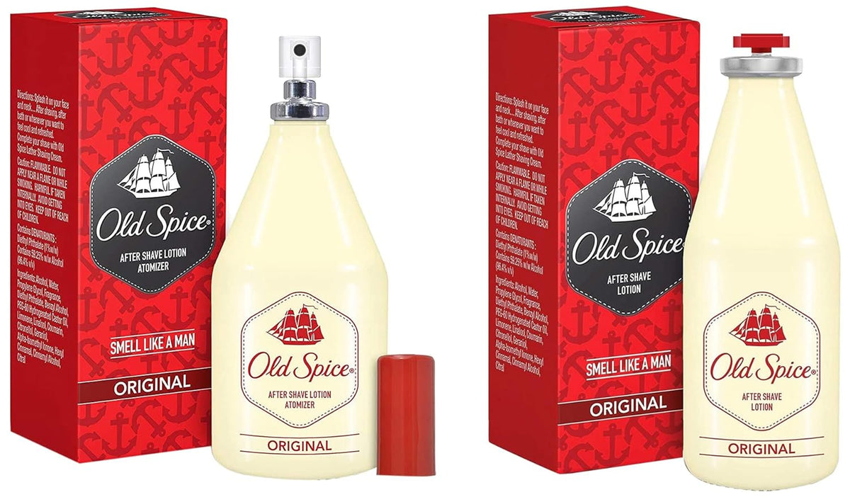 Old Spice Atomizer Original & Original After Shave Lotion 150ml Each 5 Fl.oz. For Men