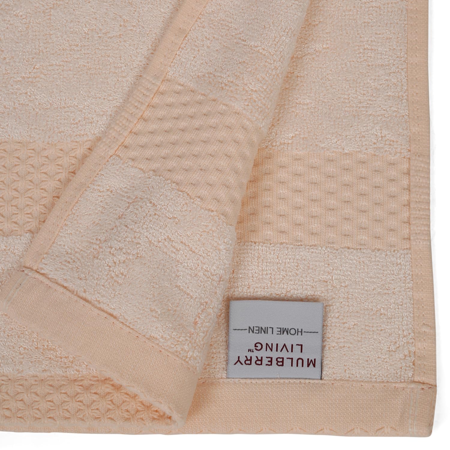 Mulberry Living Bamboo Bliss Bath Towel 1200 Gsm | Ultra-Soft, Eco-Friendly, Quick Dry & Highly Absorbent Bath Towel (Denim Blue & Coral Peach) - 2 Pcs