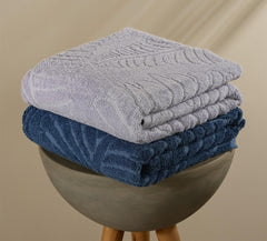 Musa Banana Bath Towels 400 Gsm | Towels With Free Bag Terry Towels Large Size | Super Soft & Super Absorbent (Midnight Blue + Misty Lilac) Pack Of 2