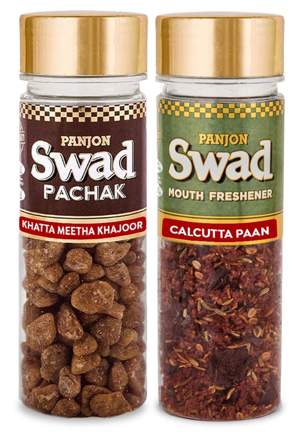 Panjon Swad Khatta Meetha Khajoor & Calcutta Paan 230gm, (115gm *2 Bottles)