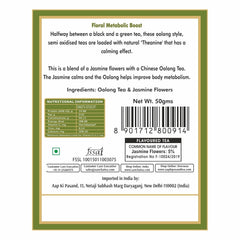 San-Cha Jasmine Oolong Tea - 50gm, 1.7 Ounce | Boosts The Metabolism, Rich In Antioxidants - Creamy & Earthy Whole Leaf Tea | Low Caffeine