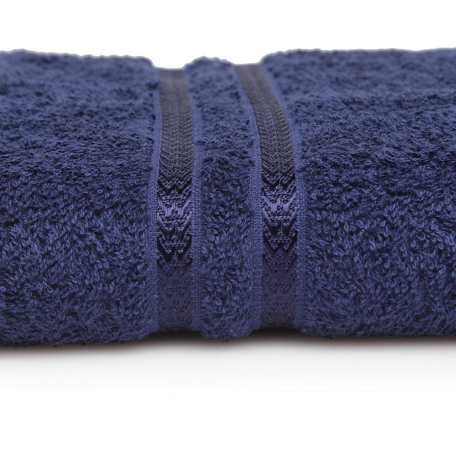 Welspun 100% Cotton Quik Dry Bath Towel 380 Gsm | High Absorbency Super Soft, Fast Drying Bath Towels Large Size (Dark Blue)