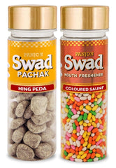 Panjon Swad Hing Peda & Coloured Saunf Pachak Mouth Fresheners 300gm, (150gm *2 Bottles)