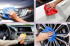 Autofrill Microfiber Cloth 300 Gsm | Multipurpose Cloths Kitchen Cleaning Cloth Automotive Microfiber Towels For Bike, Car Cleaning Cloth (4 Pcs)- Multicolor