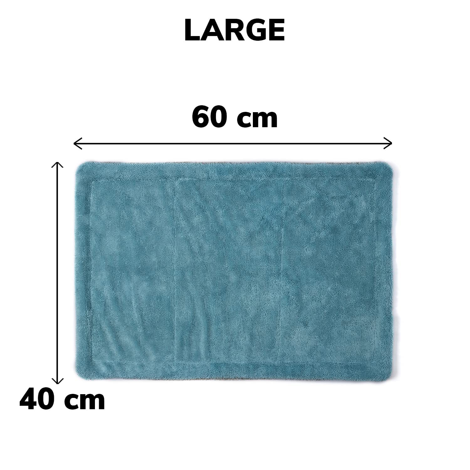 Shinexpro Microfiber Cloth 30 Gsm | Twisted Loop Super Absorbent Towel Edgeless Design With Plush Pile, Lint Free Cloth For Drying & Detailing For Car Pure Magic (Aqua Blue & Grey)