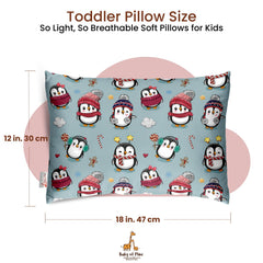 Premium Baby Pillow For Kids, Super Soft Cotton Kids Cushion - 12 X 18 Inches | For 5 Years Old Kids, Adorable Animal & Cartoon Prints | Bed Pillow, Washable, Easy To Care - Pillow 10