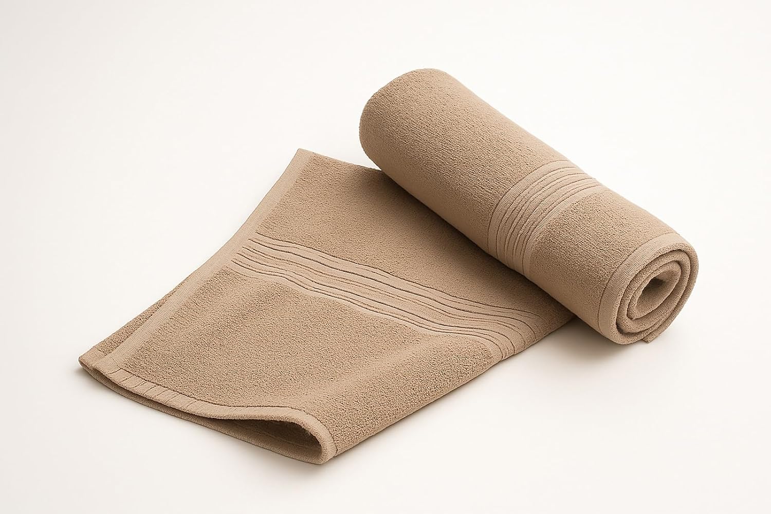Siya Fashion Cotton Bath Towel 1000 Gsm | Ultra Soft Absorbent Quick Dry Lightweight & Durable Fabric Perfect For Home, Gym, Travel & Everyday Use (Brown) - Pack Of 2