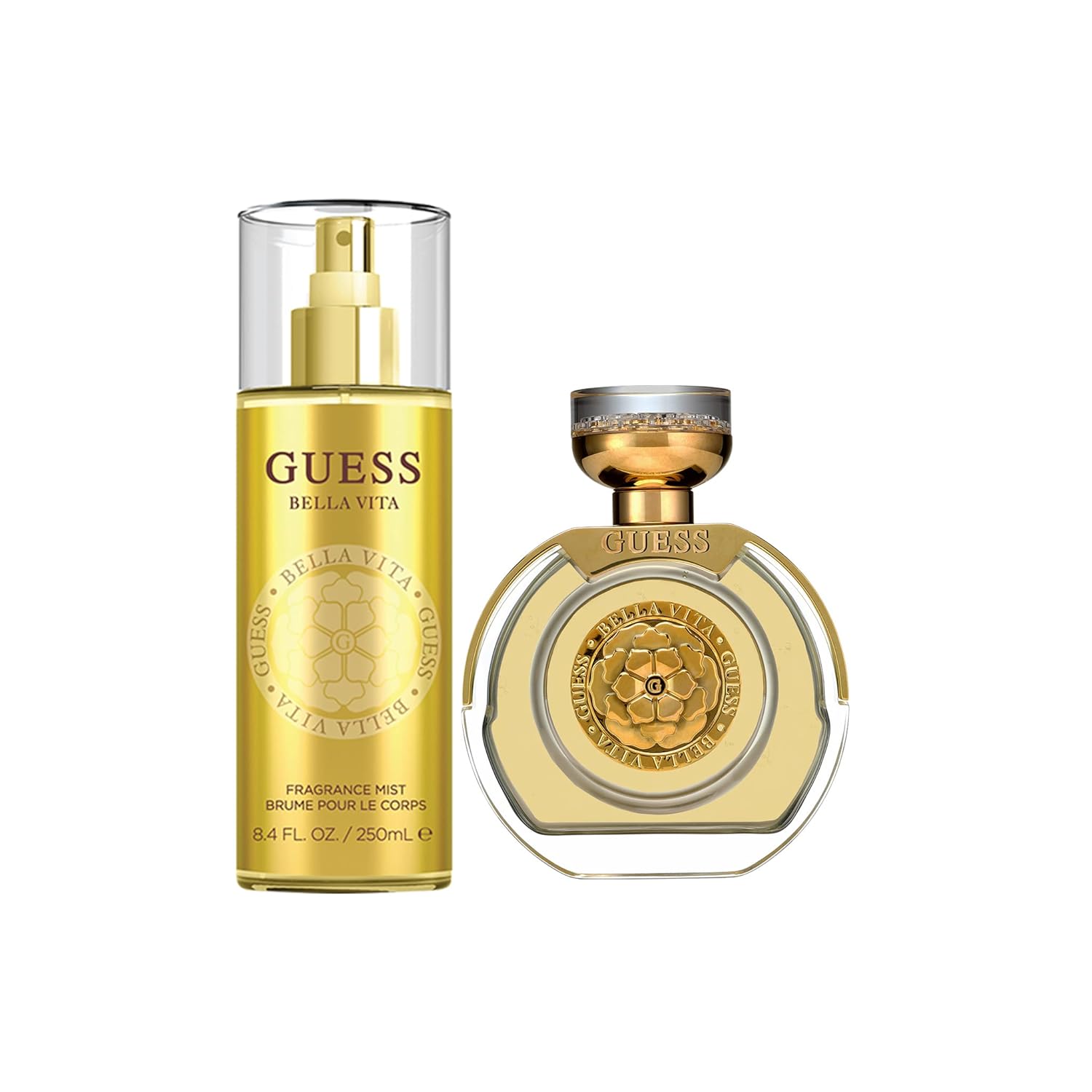 Guess Bella Vita For Women Eau De Parfum 100ml 3.4 Fl.oz. Body Mist 250ml 8.4 Fl.oz.