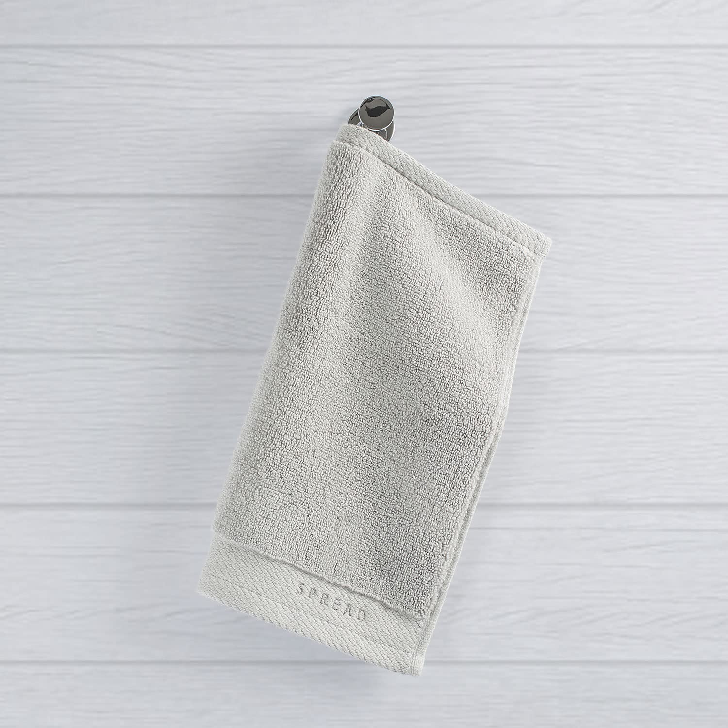 Spread Spain Resort Luxury Hotel & Spa Quality Luxurious Cotton Face Towel 720 Gsm Maximum Softness & Absorbency, Ultra-Durable - Fog (2 Piece)