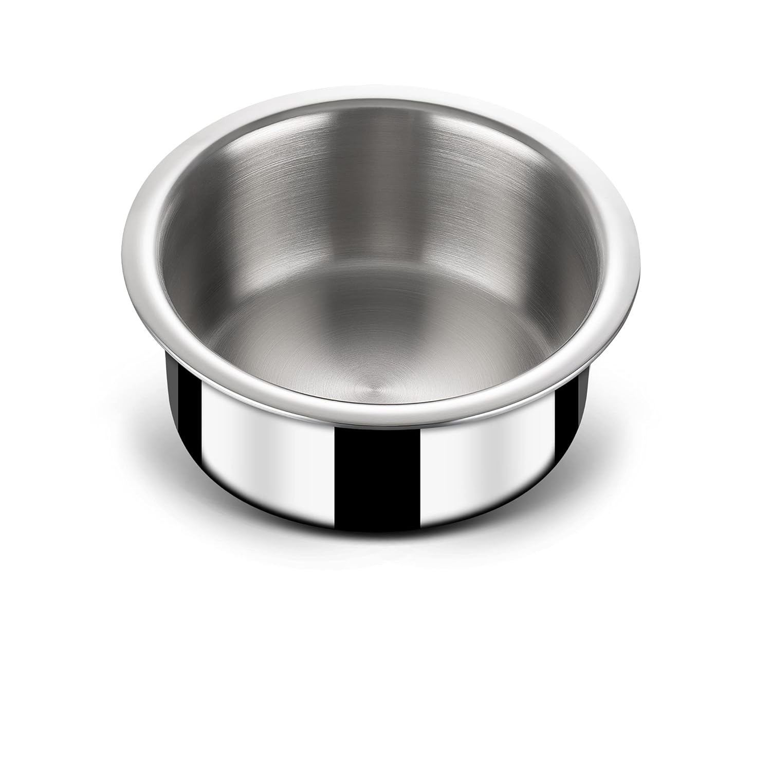 Triply Silver Stainless Steel Tope With Lid - 1.4 Liters, 16 Cm | Induction Base Triply Patila