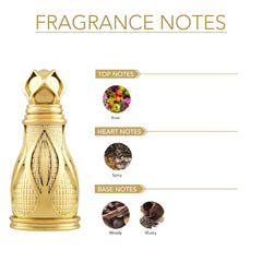 Ajmal Set Of 2 Concentrated Perfumes - Musk Rose 12ml 0.4 Fl.oz. & Khofooq 18ml 0.6 Fl.oz. Perfume Oil Woody Oudhy Alcohol-free Attar | For Unisex