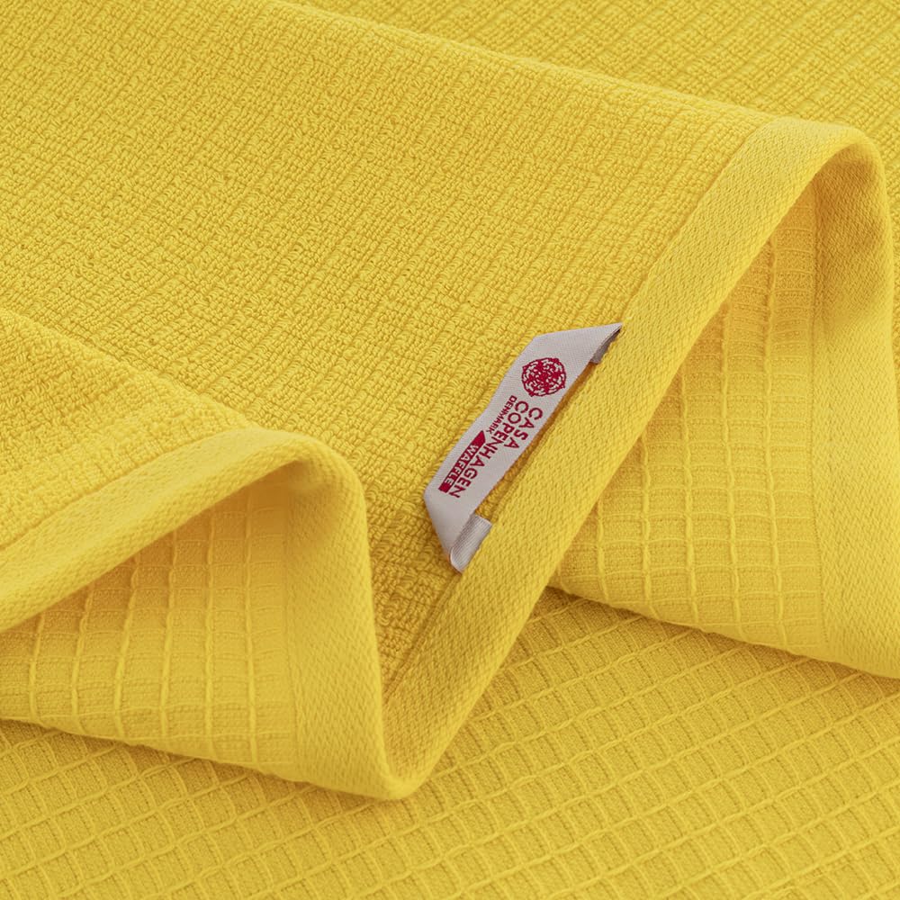 Casa Copenhagen Egyptian Cotton Exotic Hand Towel 400 Gsm (Wf Butter Yellow)- 2 Pcs
