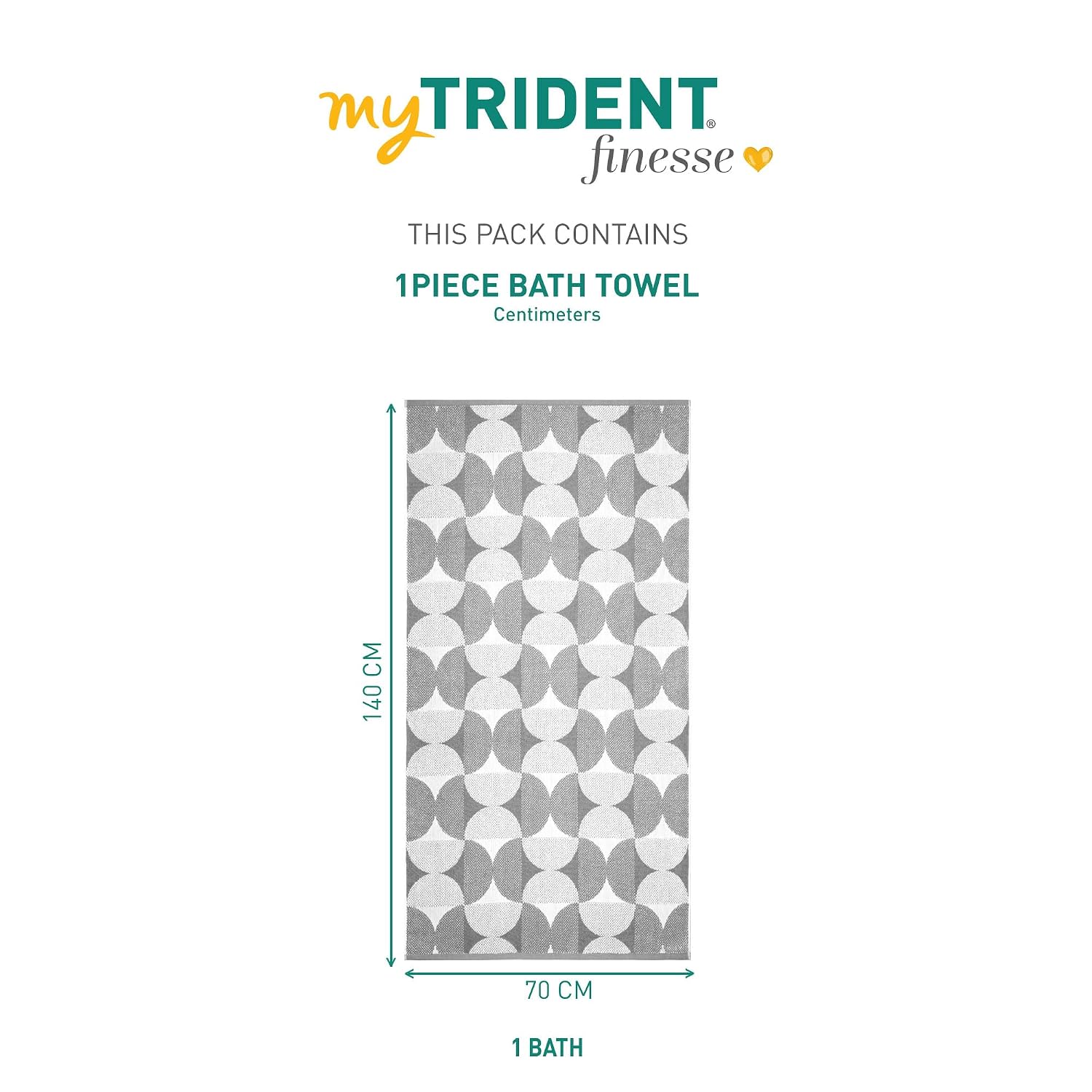 Mytrident Bath Towel 600 Gsm | 100% Cotton Fashion Bath Large Size Towel Ultra Soft, Super Absorbent, Luxurious, Amazingly Plush (Sharkkin)