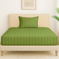 1 Single Bedsheet For King Size With 1 Pillow Covers | 36 X 78 Inches, Lime Green - 130 Thread Count Soft & Comfortable | Ideal For Bedroom, Guest Room, House