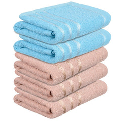 Kuber Industries Face Towel 1000 Gsm | Towels For Daily Use Workout Hand Towel | Lining Design | Pack Of 5 (Brown & Blue)