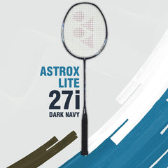 Yonex ASTROX LITE 27i Graphite Strung Badminton Racket With Full Racket Cover, Intermediate Players | 77 Gm, Maximum String Tension - 30lbs, Colour - Blue, Grip Size - 3/4 Inches