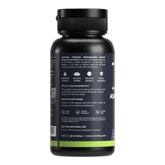 Nutrabay Wellness Ashwagandha Extract Tablet Withania Somnifera, Enhances Energy, Stamina, Immunity Anxiety & Stress Relief, 1000mg | 60 Veg Tablets 100gm 0.2lbs