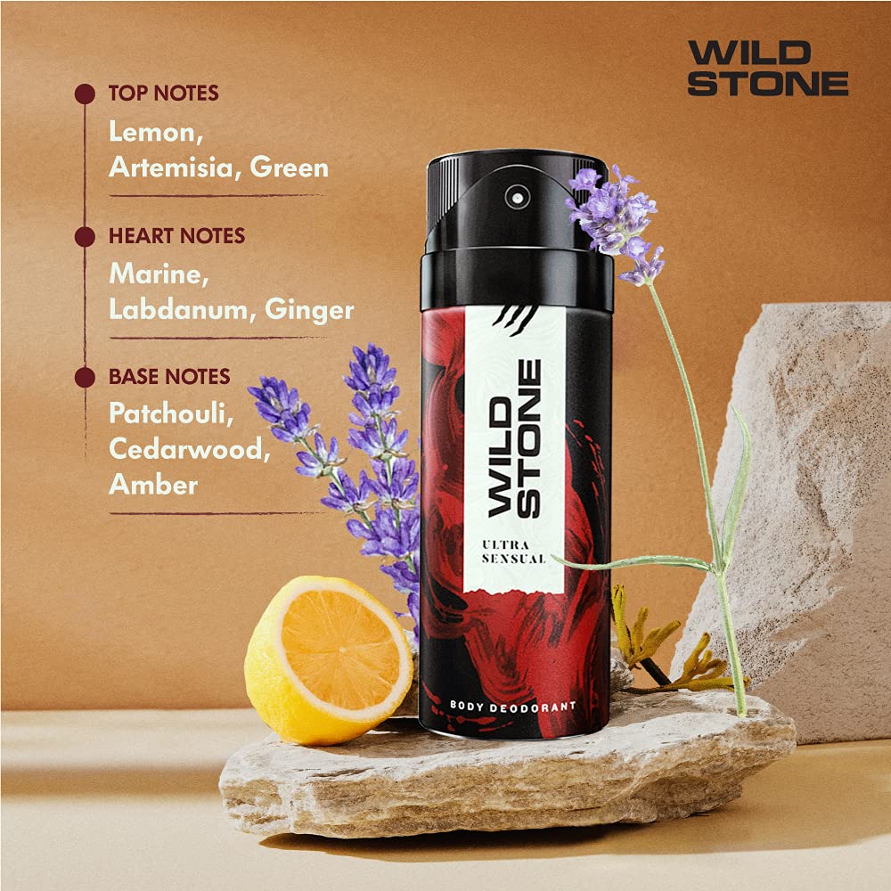 Wild Stone Legend & Ultra Sensual Long Lasting Body Spray Deodorants For Men 450ml 15.2 Fl.oz. | Long Lasting