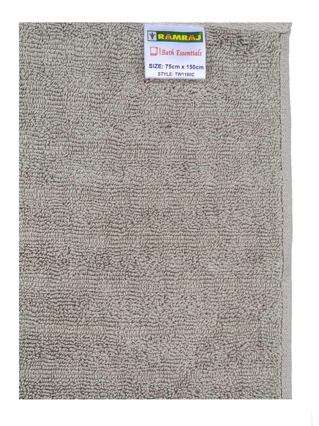 Ramraj Cotton Soft & Absorbent Terry Bath Towel 450 Gsm (Light Brown)