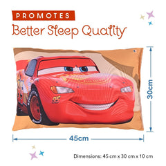 Soft & Cozy Pillow For Kid's - Comfortable Pillow For 2 Year Old's Disney Car - 12x18 Inches | Microfiber Pillow Suitable For All Sleepers, Multipurpose & Comfortable - Pack Of 3