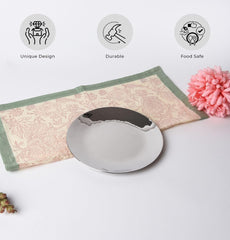 Chrome Stainless Steel Quarter Plate - Rose Quartz Series | Salad & Snacks Plates - Serve Ware, Dinnerware & Tableware