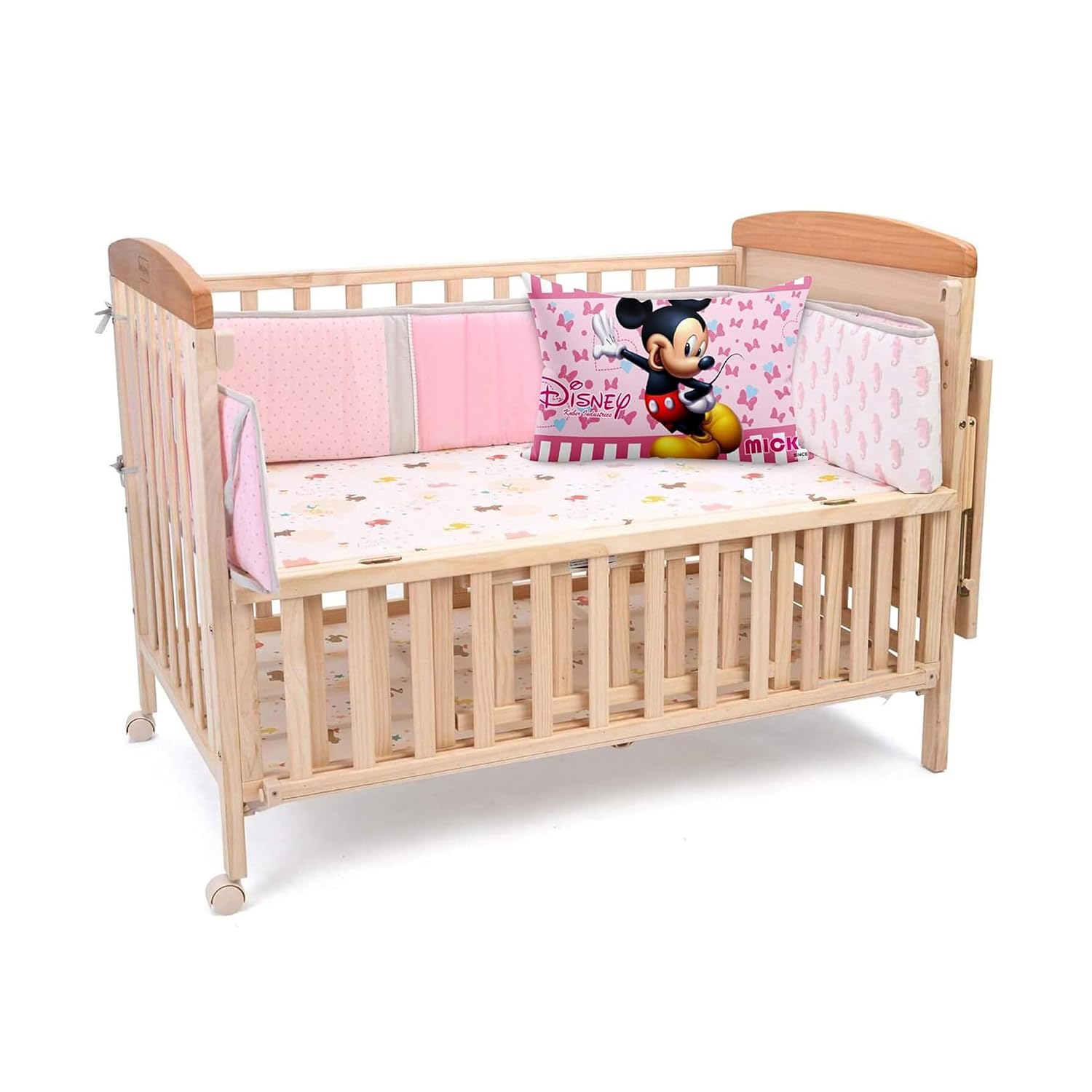 Kid's Disney Mickey & Minnie Pillow For Sleeping, Pink - 12 X 18 Inches | Cozy & Fluffy Super Soft Pillow | Suitable For All Sleepers, Multipurpose & Comfortable, Breathable - 2 Pcs