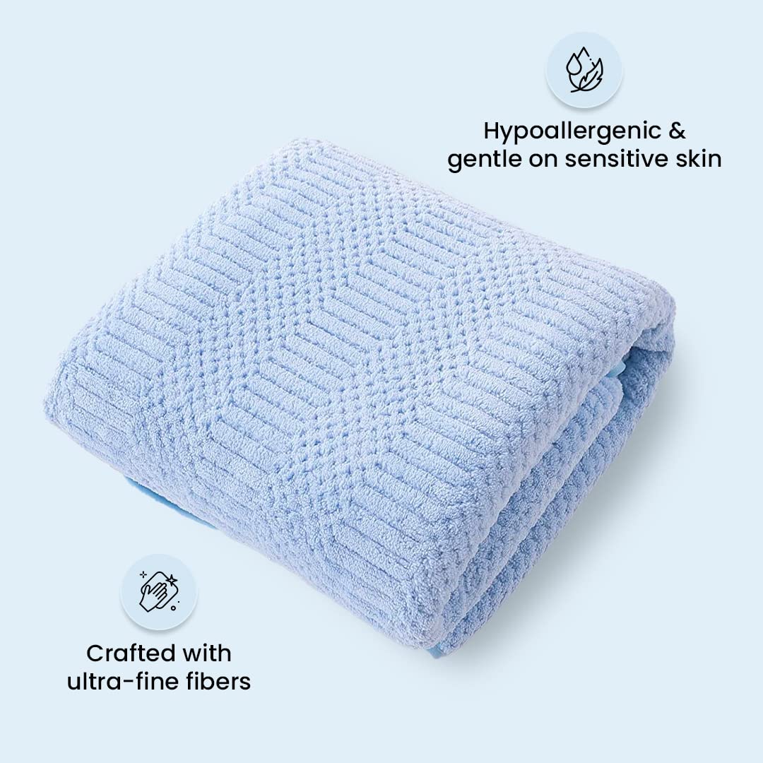 The Better Home Microfiber Bath Towel 900 Gsm | Soft, Lightweight, Absorbent & Quick Drying Bath Towel For Men & Women (Blue & Pink) - 2 Pcs