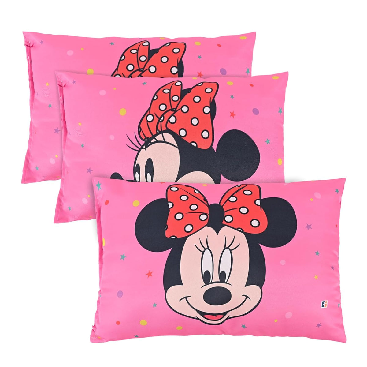 Soft & Cozy Pillow For Kid's, Comfortable Pillow For 2 Year Old's Disney Minnie, Pink - 12x18 Inches | Suitable For All Sleepers, Multipurpose & Comfortable, Breathable - Pack Of 3