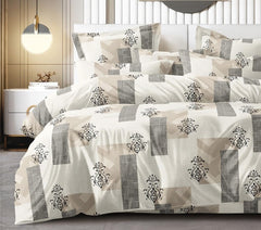 King Size Double Bedsheet With Two Pillow Covers - 108 X 108 Inches, Beige | Smooth To Touch, Breathable & Long Lasting - Ideal For Everyday Comfort