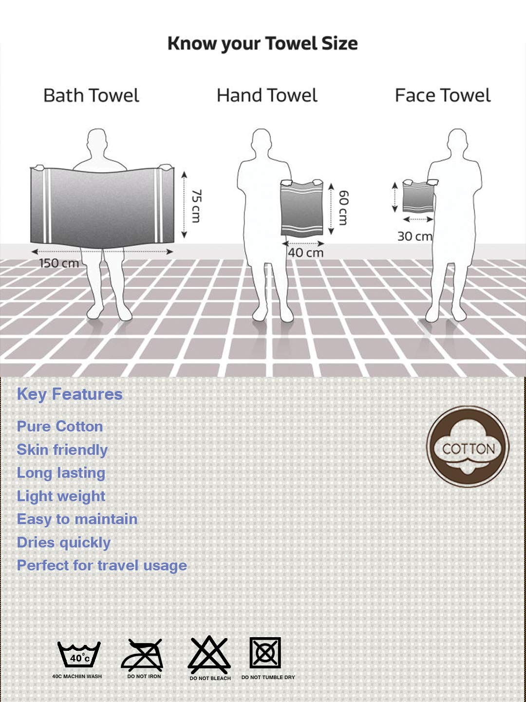 Athom Trendz Living Cotton Bath Towel 600 Gsm | Lightweight, Soft & Absorbent, Quick-Drying, Skin-Friendly, Luxury Quality, Durable Towel - Pack Of 3 (Multi27)