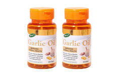 Shrey's Garlic Oil Capsules For Cardiovascular Support, Improves Digestion & Overall Health Support | 100 Capsules 100gm 0.2lbs Each Pack Of 2