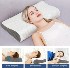 Memory Foam Pillows Supports Neck Pain & Shoulder Pain, Pillows Model - A1 | Contour Cervical Orthopedic Pillows, Ergonomic Cervical Pillow Neck Support Pillow For Side Back