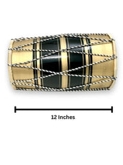 12 Inches Wooden Rope & Ring Baby Dholak - Multicolor | Perfectly Symmetric Round Dholak - Dholak For Festival, Wedding, Satsang | Very Easy To Tune