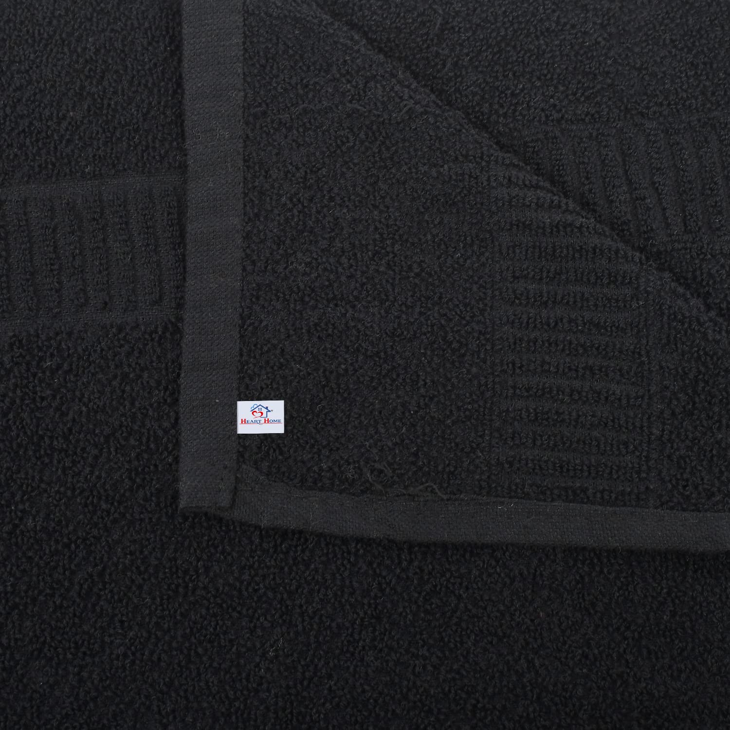 Kuber Industries Premium Bath Towel 1000 Gsm | Super Soft, Fluffy & Absorbent Cotton Bath Towel Perfect For Daily Use (Black) - Pack Of 2