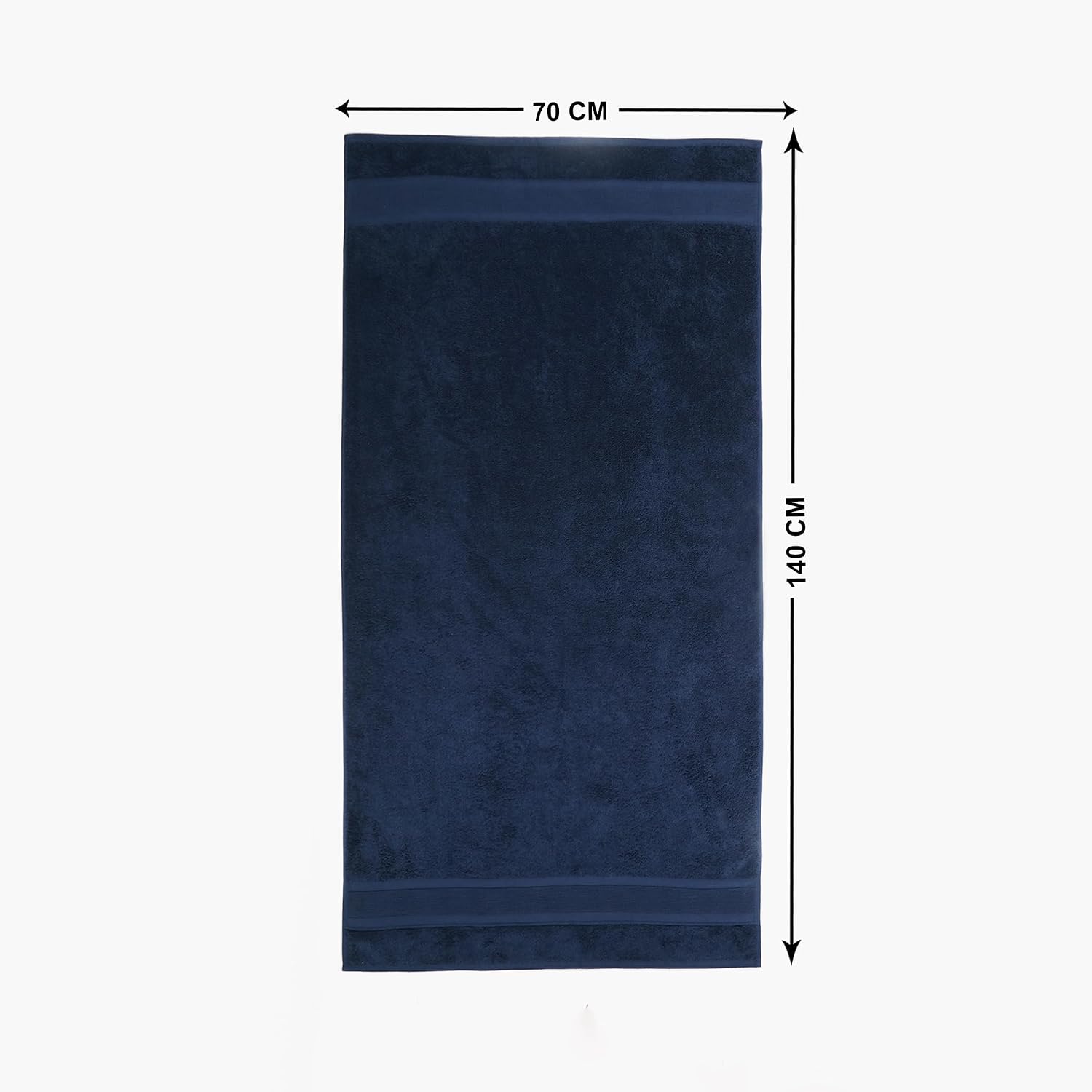 Home Centre Refresh Essence Cotton Bath Towel 500 Gsm (Navy Blue)