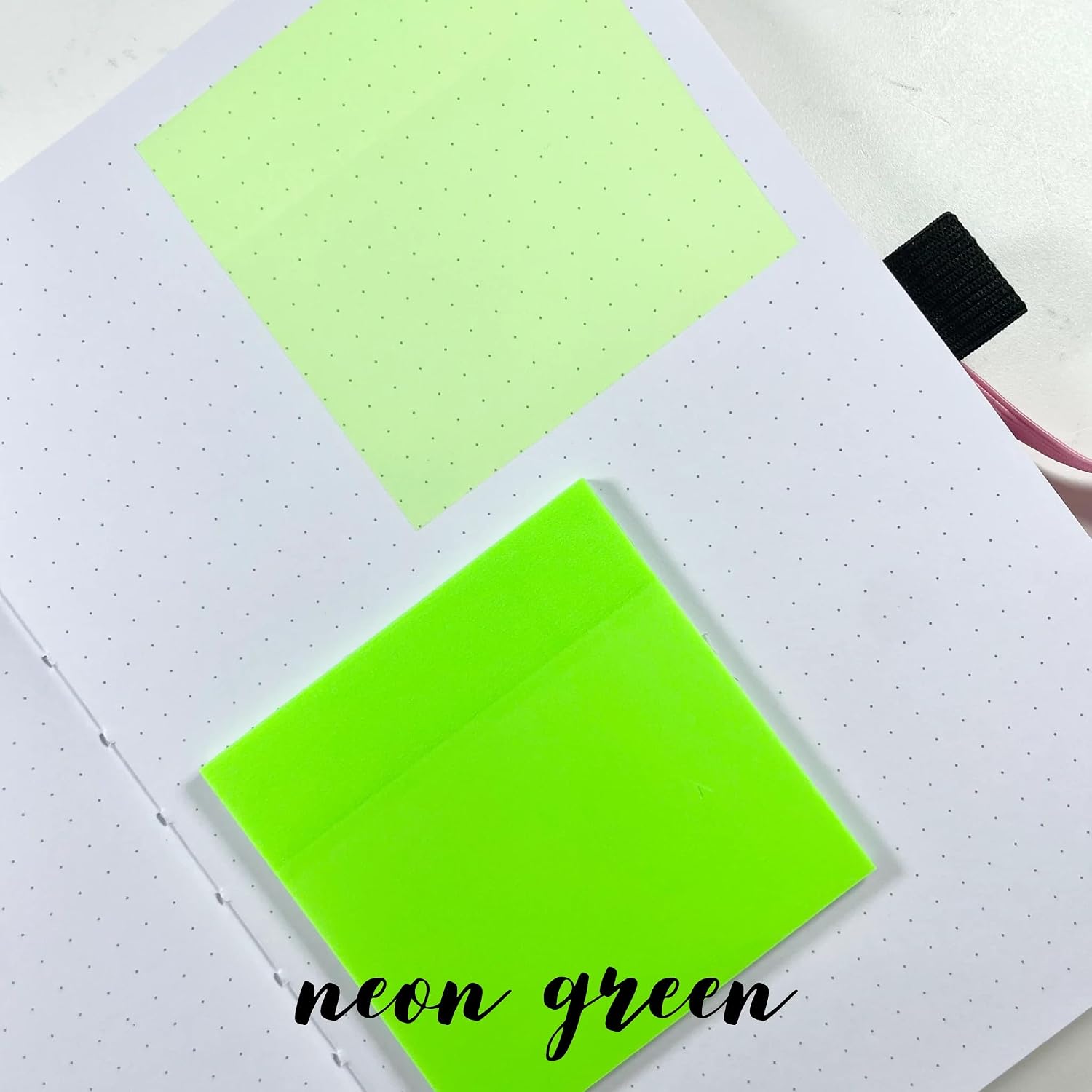 Transparent Sticky Notes, 50 Sheets Translucent Waterproof Colorful Clear Sticky Note - Green