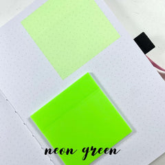 Transparent Sticky Notes, 50 Sheets Translucent Waterproof Colorful Clear Sticky Note - Green
