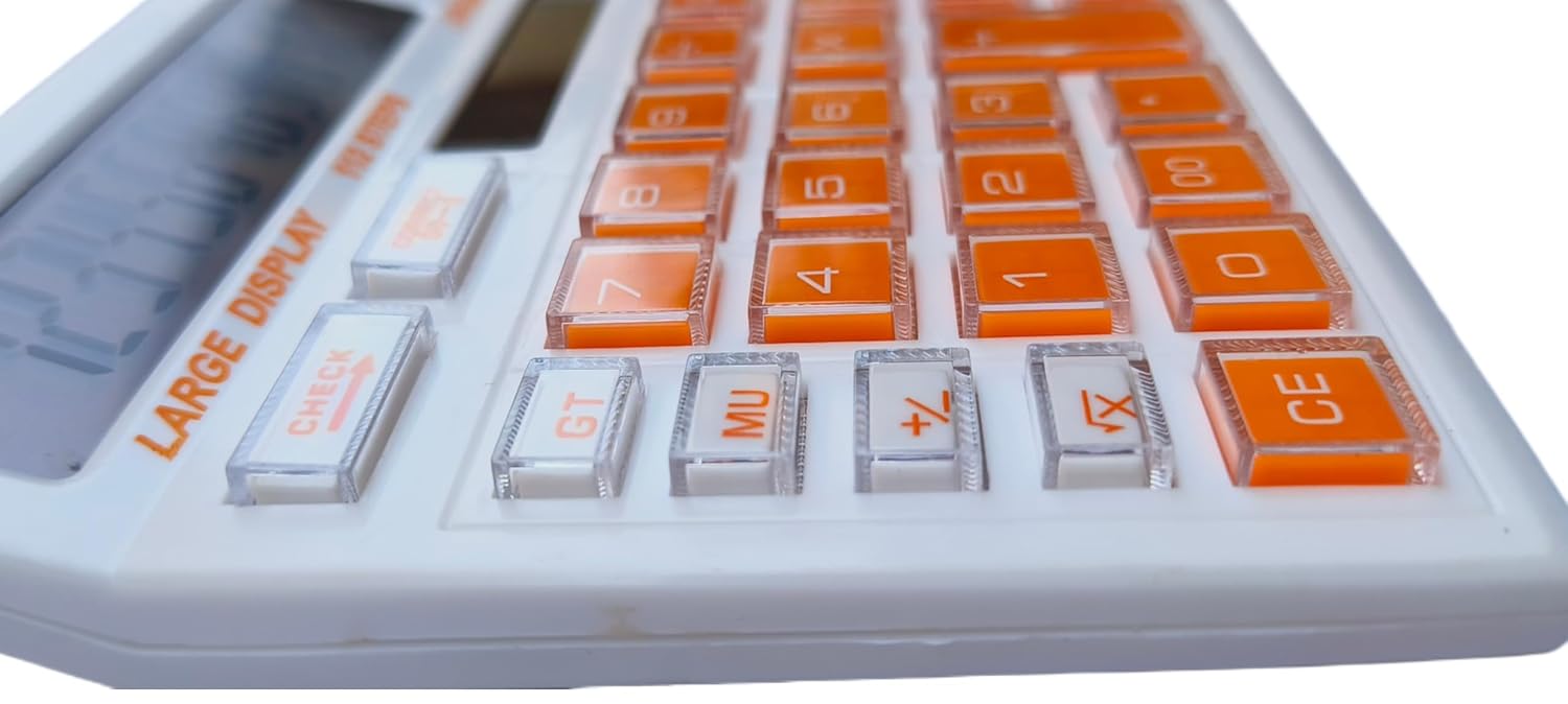 Orbit Ot-512 WTC Basic Calculator 12-digit Display (Orange) | Mathematical, Technology, Professional Projects