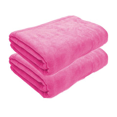 Black Gold The Finer Touch Oversized Microfiber Bath Towel 1600 Gsm | Soft Quick-Dry Microfiber Towel For Men & Women | Lightweight, Absorbent & Travel-Friendly (Pink) - Pack Of 2