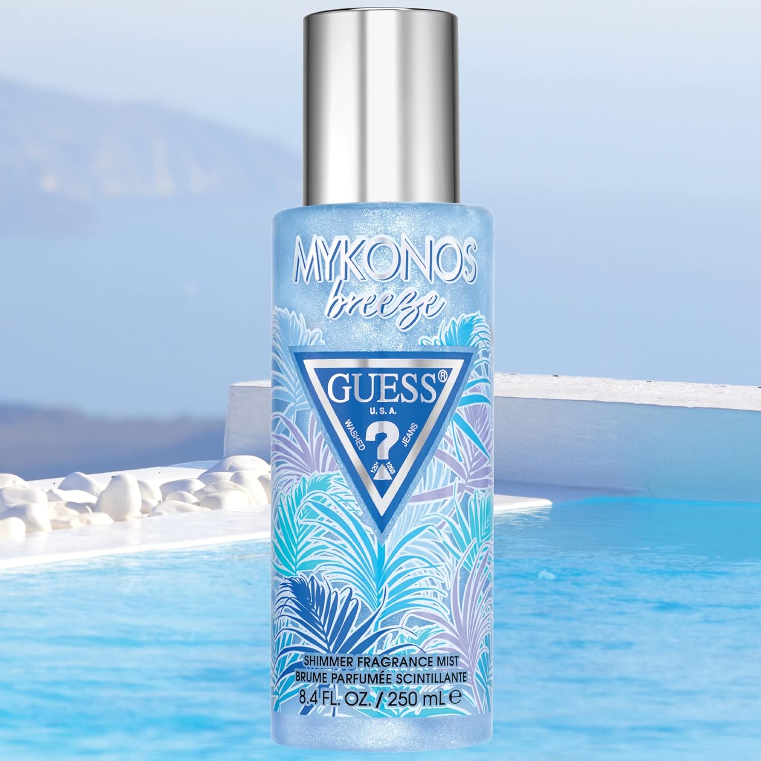 Guess Mykonos Breeze Shimmer Fragrance Body Mist For Women 250ml 8.4 Fl.oz. | Perferct For Gifing