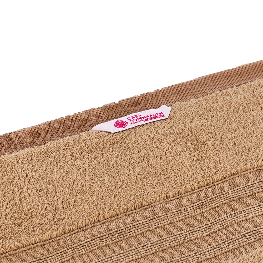Casa Copenhagen Egyptian Cotton Zero Twist Hand Towel 400 Gsm (Beige) -2 Pcs