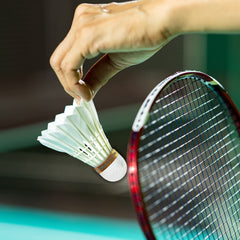 Transform Falcon VT- Ace Badminton Feather Shuttlecock , Speed 77 | White , Pack Of 12