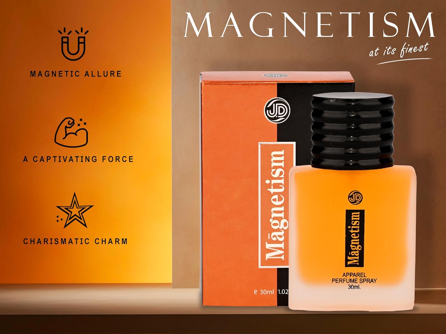 JD International Magnetism Apparel Unisex Perfume With Long Lasting Fragrance - 30ml, 1.02 Fl.oz. | Perfume For Men & Women