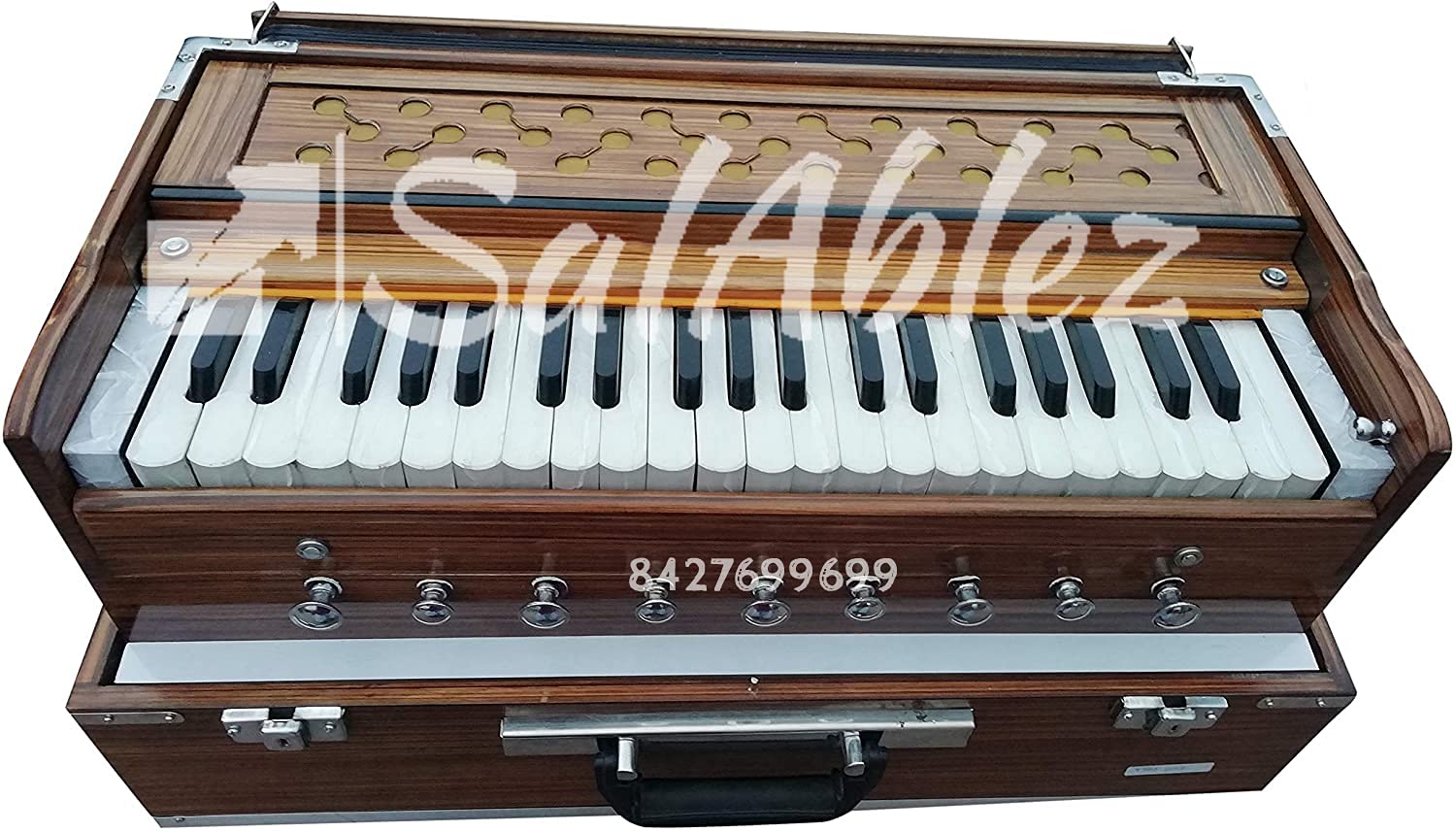 Musical Instrument Harmonium With Free Padded/Foam Bag - 42 Keys, 9 Stopper, 7 Bellow Folding, (Portable) Harmonium With Coupler, Two Quality Reeds (Base- Male), 3.5 Octave