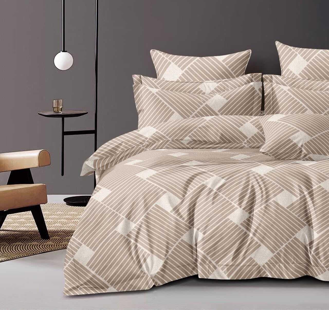 King Size Double Bedsheet With Two Pillow Covers - 108 X 108 Inches, Brown | Smooth To Touch, Breathable & Long Lasting - Ideal For Everyday Comfort