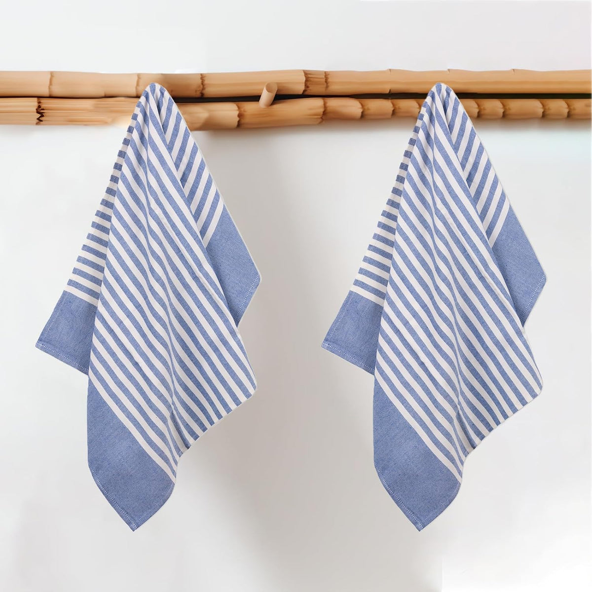 Mush Bamboo Turkish Hand Towels 250 Gsm | 100% Bamboo Gym Towel For Men & Women | Ultra Soft, Absorbent & Quick Dry Towel | Navy Blue (Set Of 2)