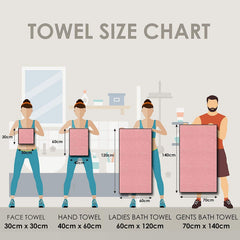 North Field Bath Towel 1000 Gsm | Extra Soft & Absorbent, Durable Bath Towel (Pink & Orange) - Set Of 2