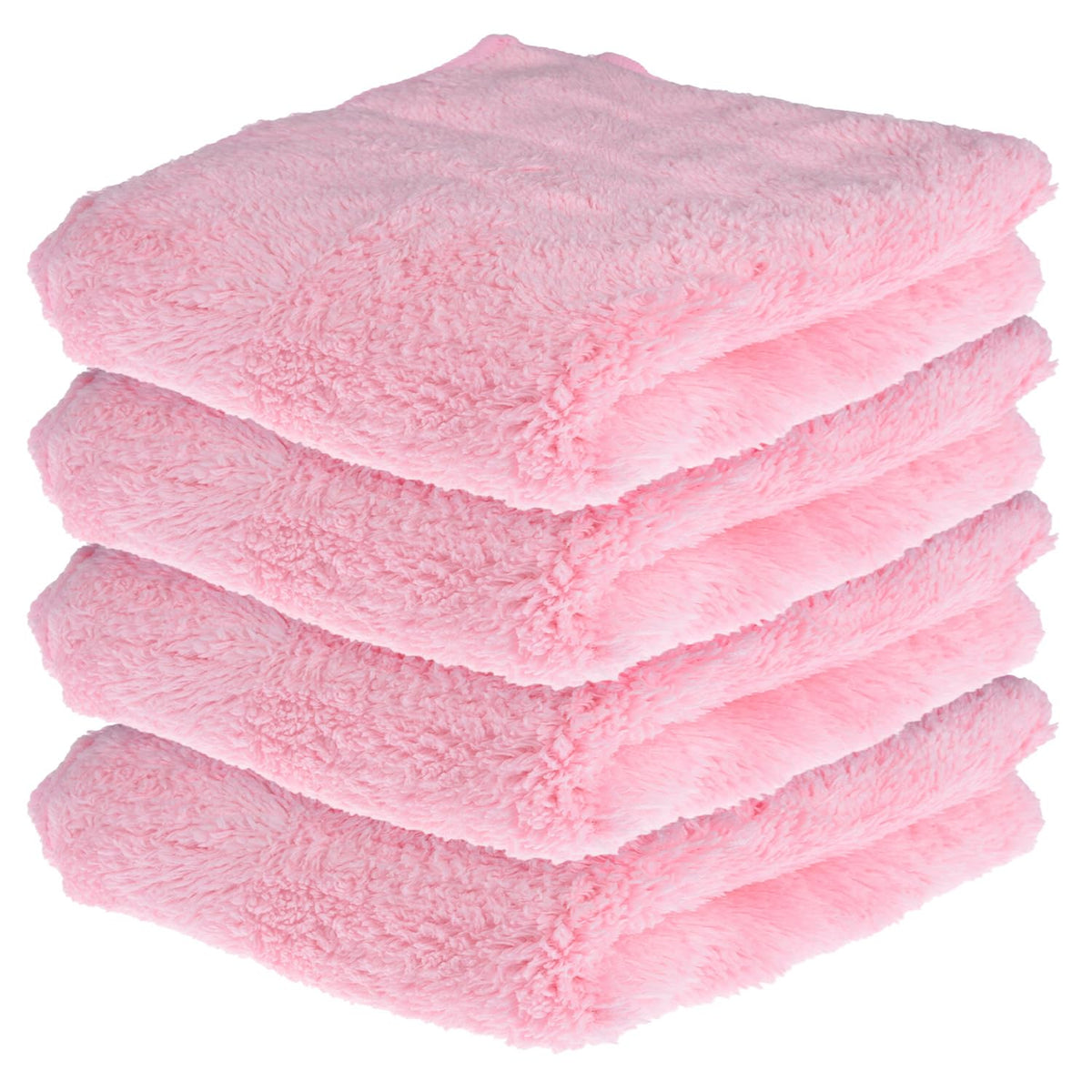 Kuber Industries Cleaning Towel 600 Gsm | Reusable Cleaning Cloths For Kitchen, Duster, Cleaning Towel (Light Pink) Pack Of 4